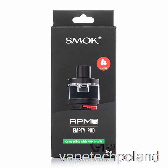 Vape Pod Smok Obr/min 5 Wymienna Kapsułka 6,5 ​​ml Obr/min 5 Kapsułek